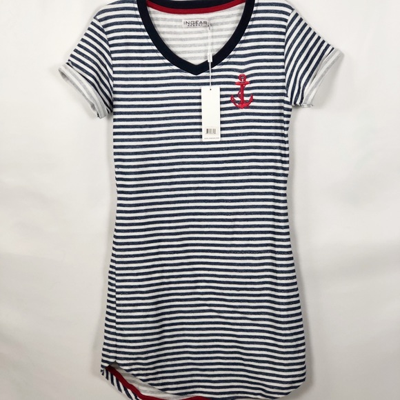 Ingear Resort Navy & White Dress Sz M - Picture 1 of 4